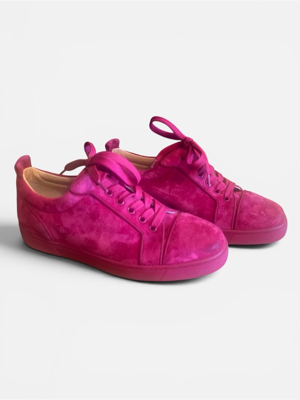 Christian Louboutin Fuchsia Suede Low-Top Sneakers size 40 women’s size 9